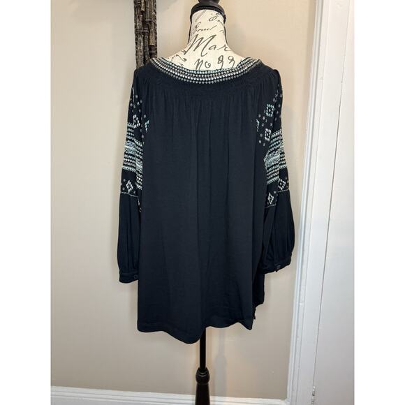 J JILL EMBROIDERED PEASANT BLOUSE SIZE 2X - Picture 6 of 11